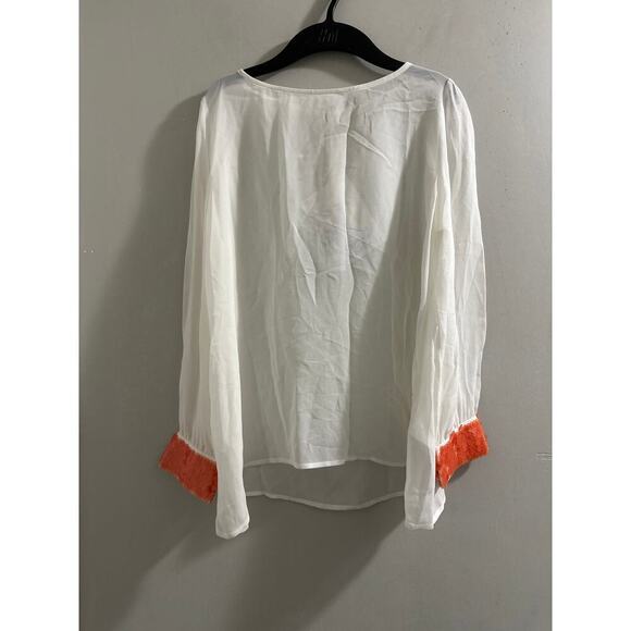 Patrizia Pepe Camicia Georgette white chiffon top girls‎ size JR - Picture 1 of 9
